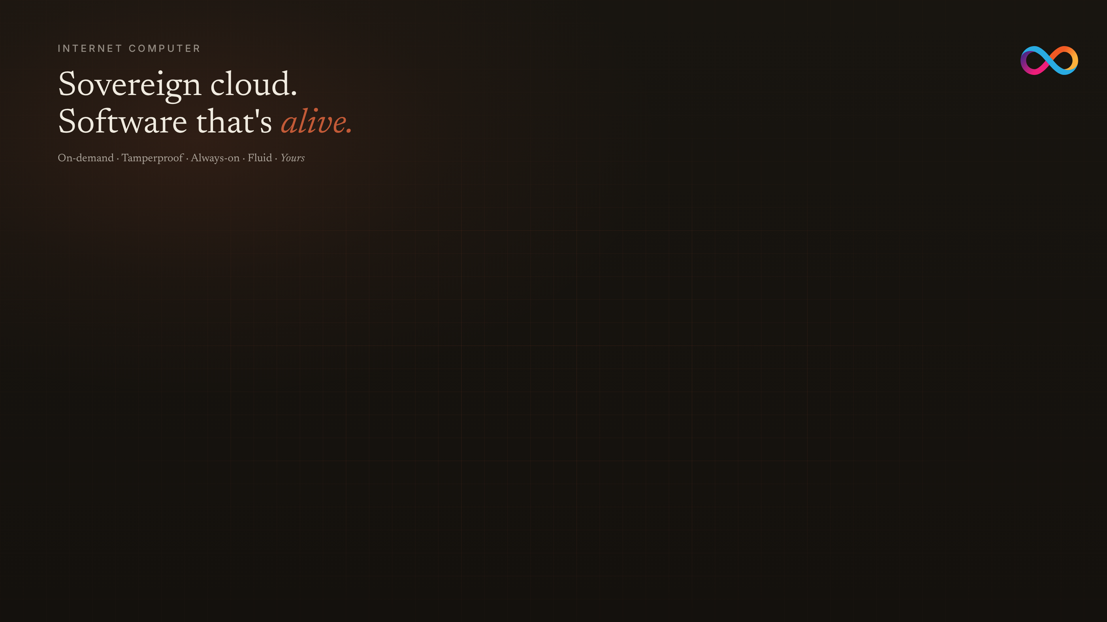 Deep bark background with editorial lockup